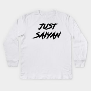 Just Saiyan - Black Kids Long Sleeve T-Shirt